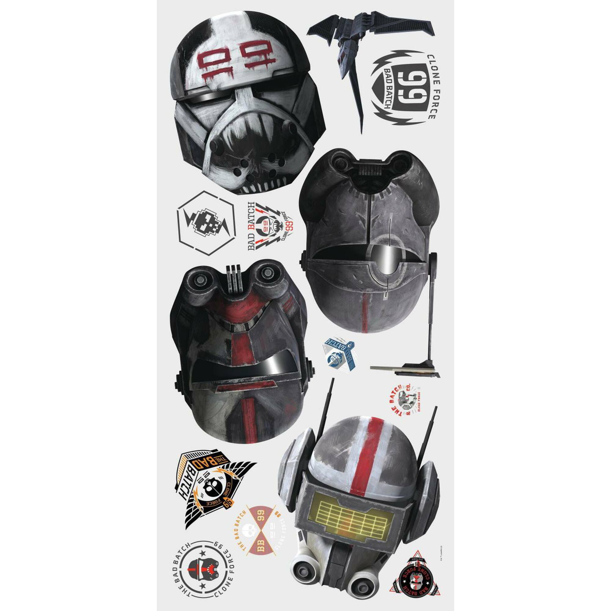 RoomMates Bad Batch Helmets Peel & Stick Giant Wall Decal